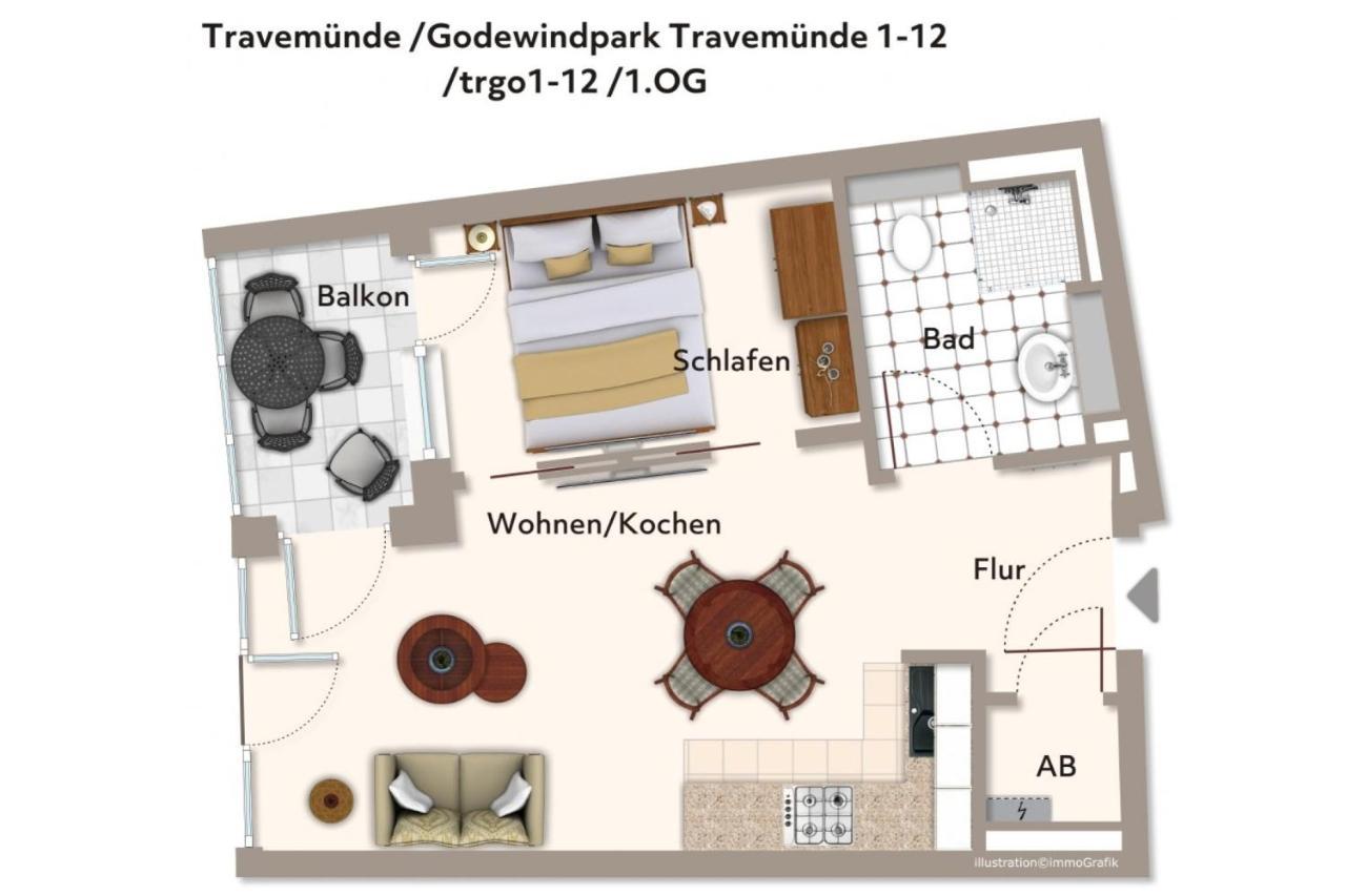 Godewindpark Travemünde Godewindpark Travemünde 1-12 Daire Lübeck Dış mekan fotoğraf
